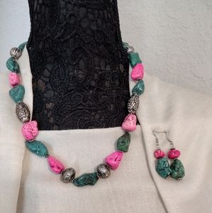 🎀 Fashion Imitation Turquoise Necklace Set